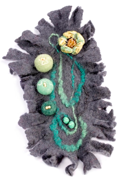 Kolaż fragmentów haftów klientowskich